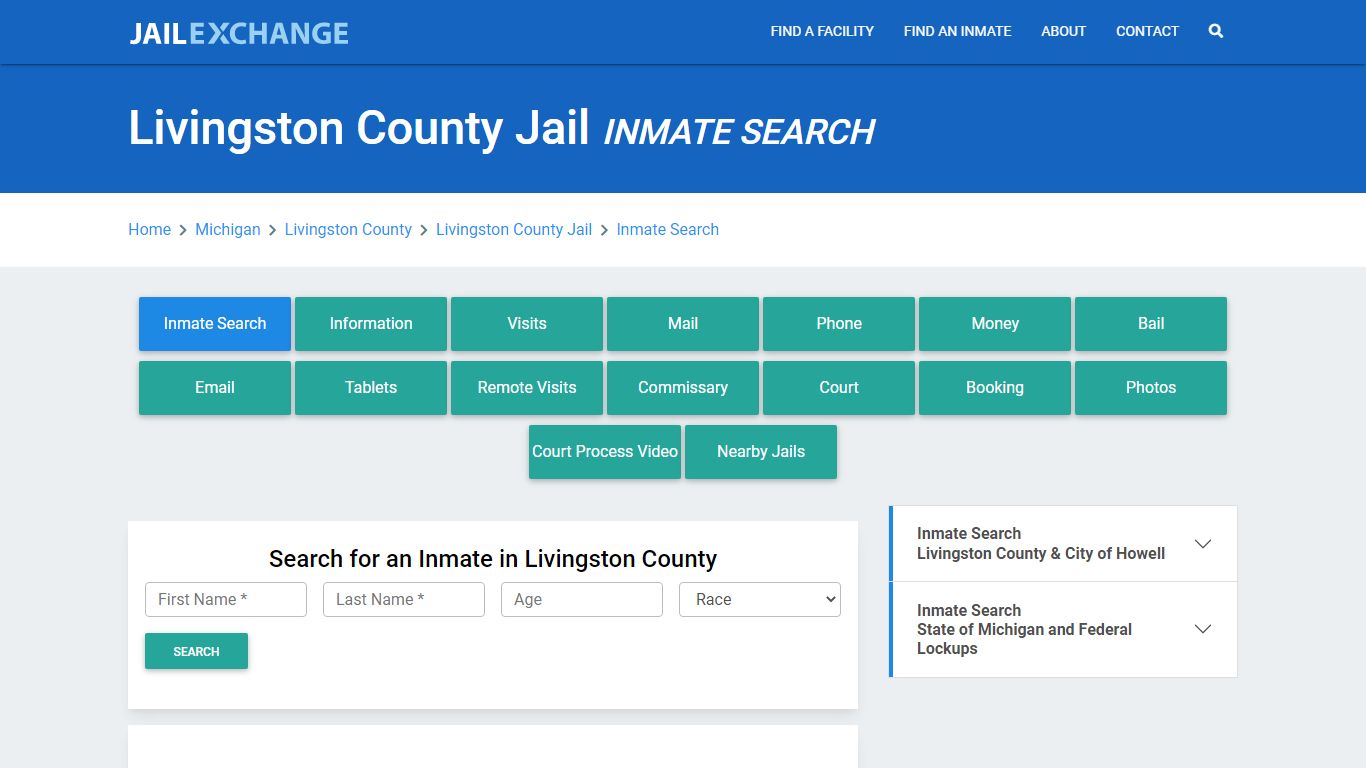 Livingston County Jail, MI Inmate Search: Roster & Mugshots