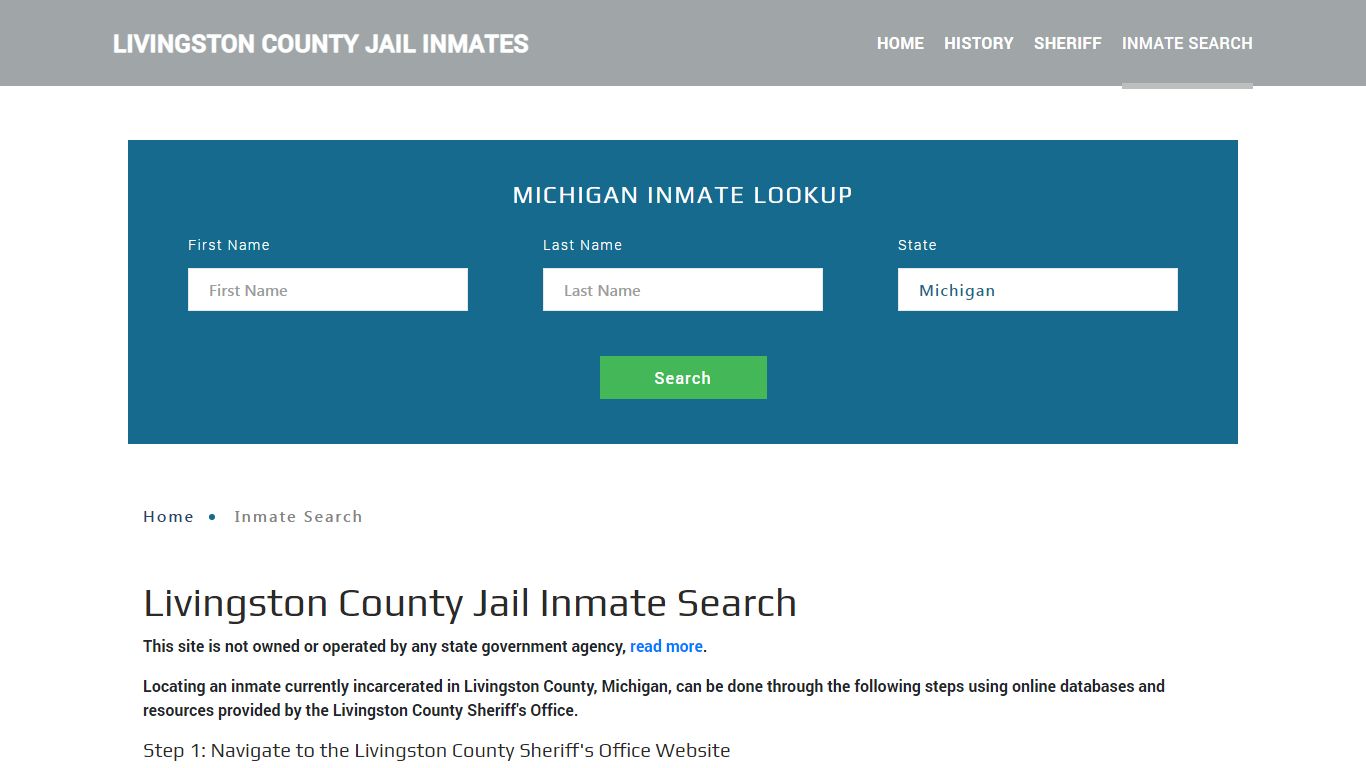 Livingston County, MI Detainee Lookup